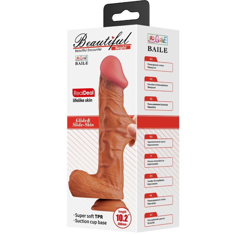 BAILE - BERGRISI REALISTIC DILDO 26 CM FLESH - 5