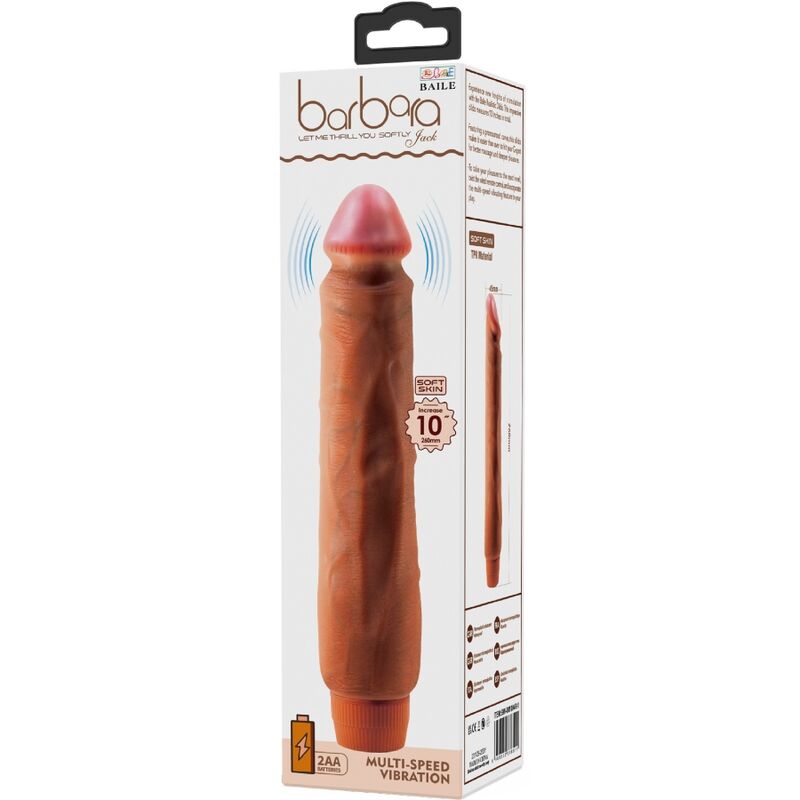 BAILE - JACK REALISTIC VIBRATOR 26 CM MULATTO - 1