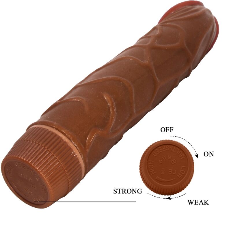 BAILE - BOB REALISTIC VIBRATOR 22.5 CM MULATTO - 3