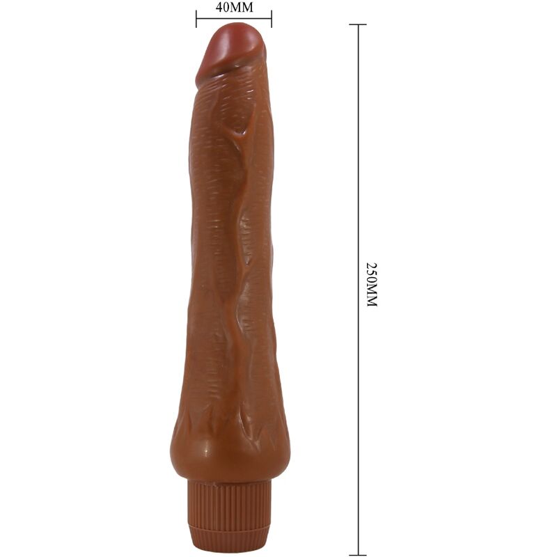 BAILE - DRYAD REALISTIC VIBRATOR 25 CM MULATTO - 3