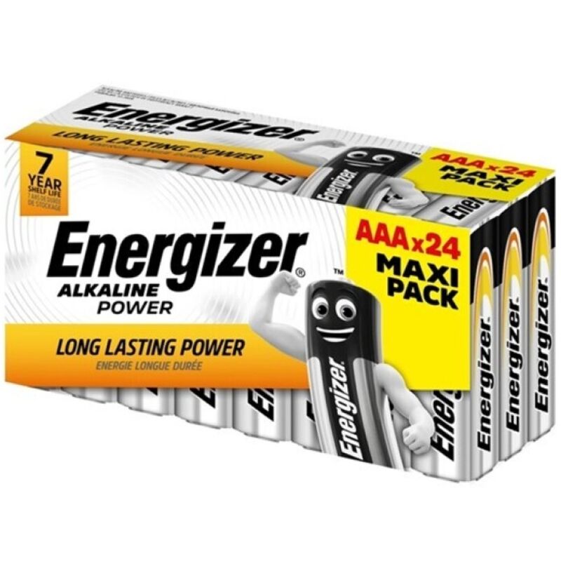 ENERGIZER - ALKALINE POWER AAA ALKALINE BATTERY LR03 BOX*24 (3 BOXES*8 BATTERIES) - 1