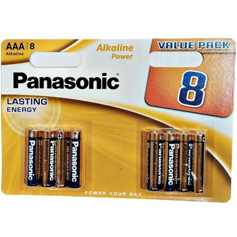 PANASONIC - BRONZE ALKALINE AAA BATTERY LR03 BLISTER*8 - 1