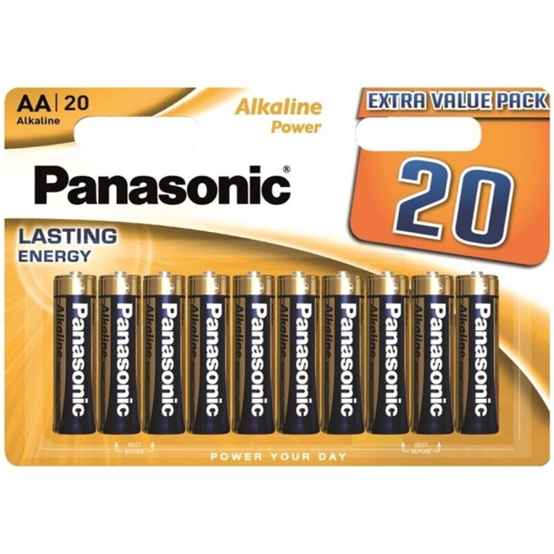 PANASONIC - BRONZE ALKALINE AA BATTERY LR6 BLISTER*20 - 1
