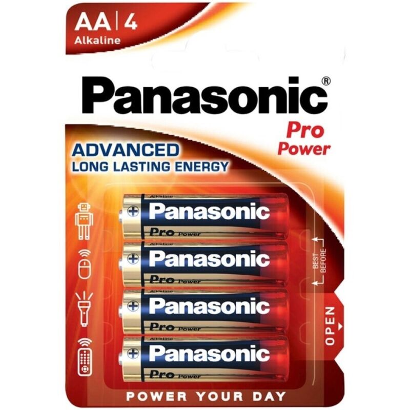 PANASONIC - PRO POWER ALKALINE AA BATTERY LR6 BLISTER*4 - 1