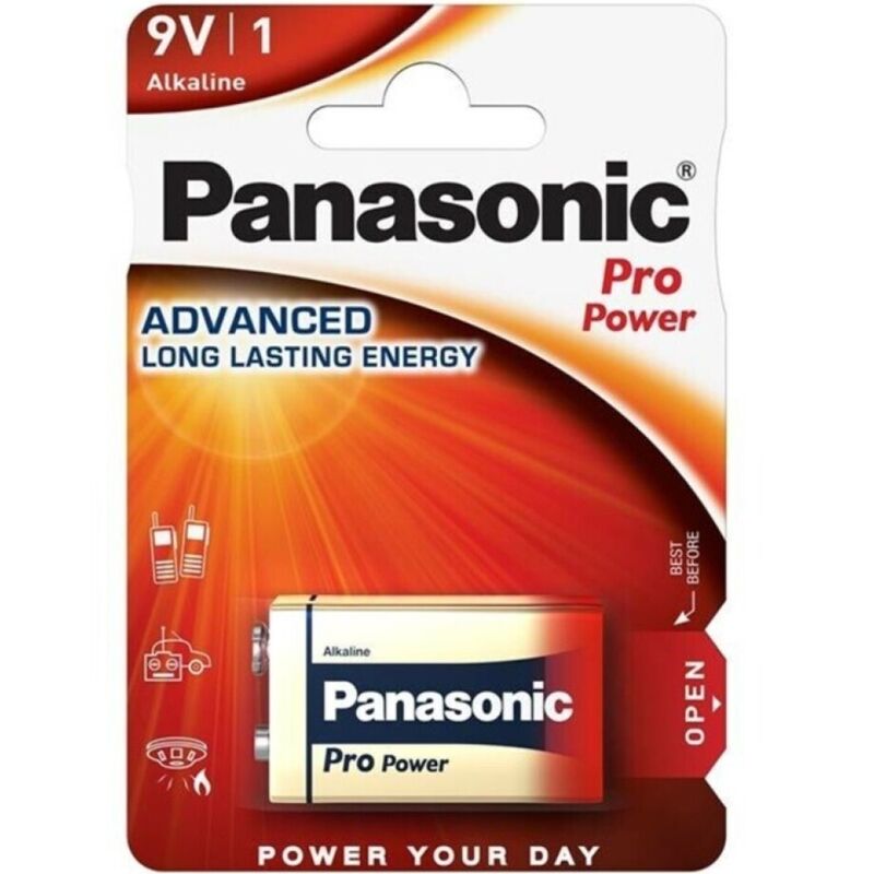 PANASONIC - PRO POWER ALKALINE 9V BATTERY LR61 BLISTER*1 - 1