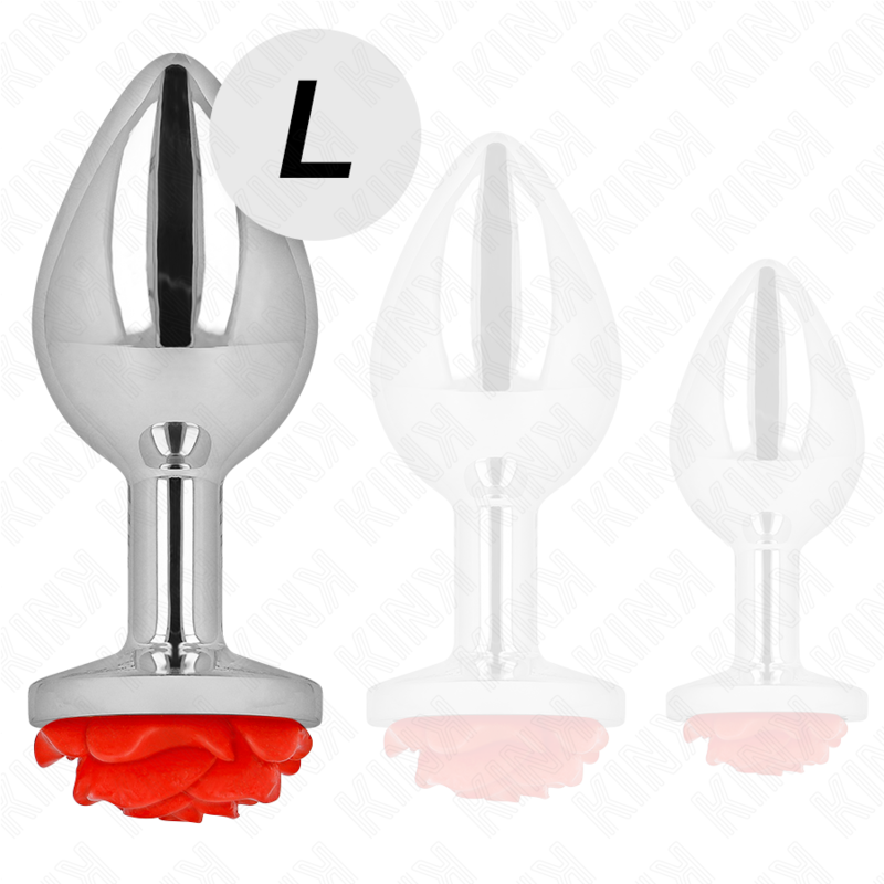 KINK - PLUG ANAL ROSE RED SIZE L - 4