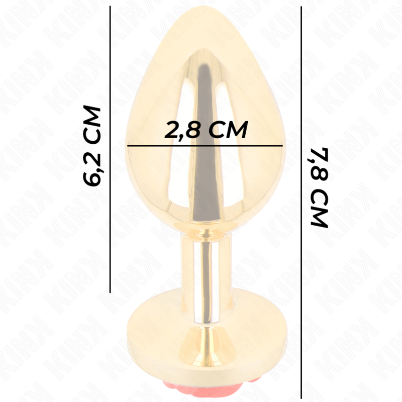 KINK - ROSE GOLD RED BUTTER PLUG SIZE S