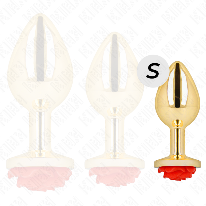 KINK - ROSE GOLD RED BUTTER PLUG SIZE S