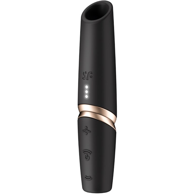 SATISFYER - PERFECT KISS WAVE CLITORIS STIMULATOR BLACK / GOLD - 1