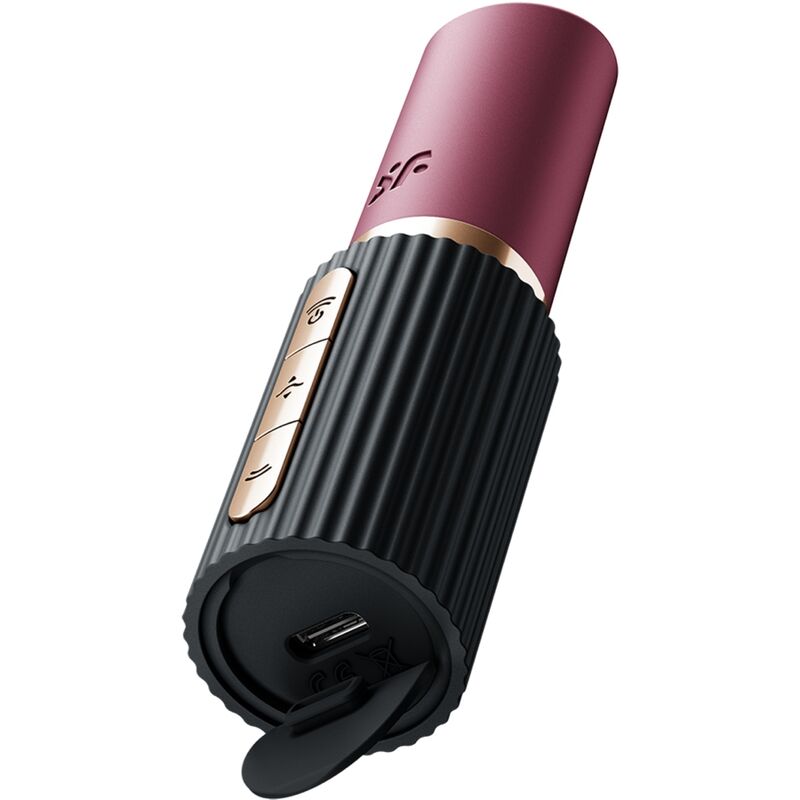 SATISFYER - PRO 2 KISS WAVE CLITORIS STIMULATOR GARNET / BLACK - 6