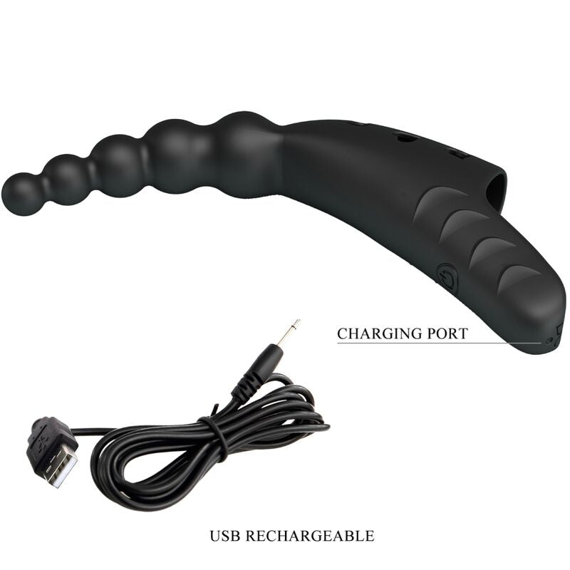 PRETTY LOVE - JORDIN FINGER VIBRATOR 10 VIBRATIONS BLACK - 2