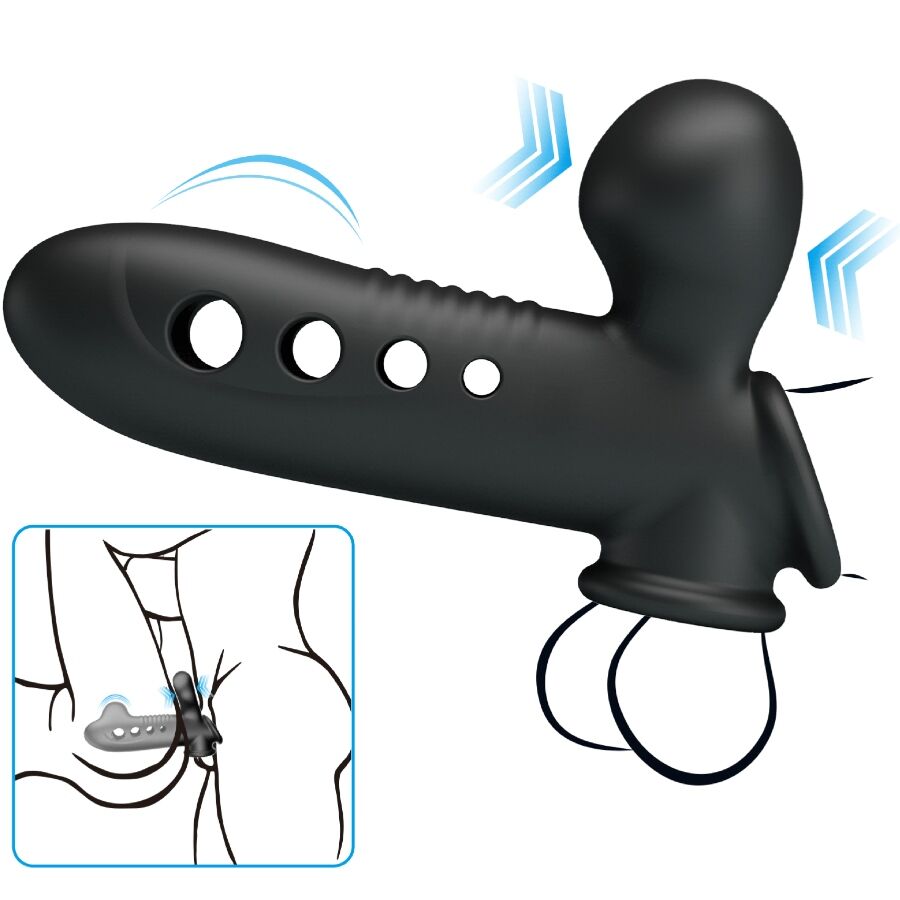 PRETTY LOVE - CRANE PENIS SLEEVE WITH BLACK AIRBAG