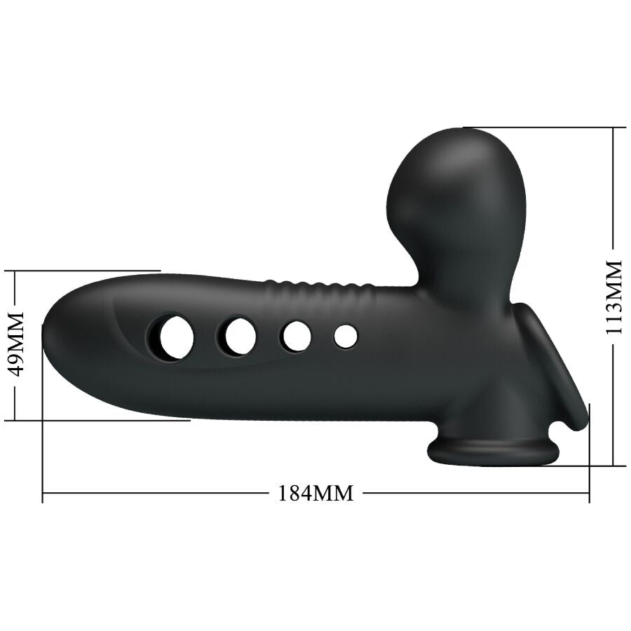 PRETTY LOVE - CRANE PENIS SLEEVE WITH BLACK AIRBAG
