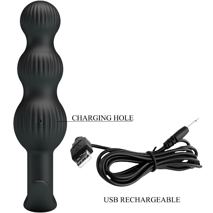 PRETTY LOVE - SIDNEY ANAL VIBRATOR 10 VIBRATIONS BLACK - 5