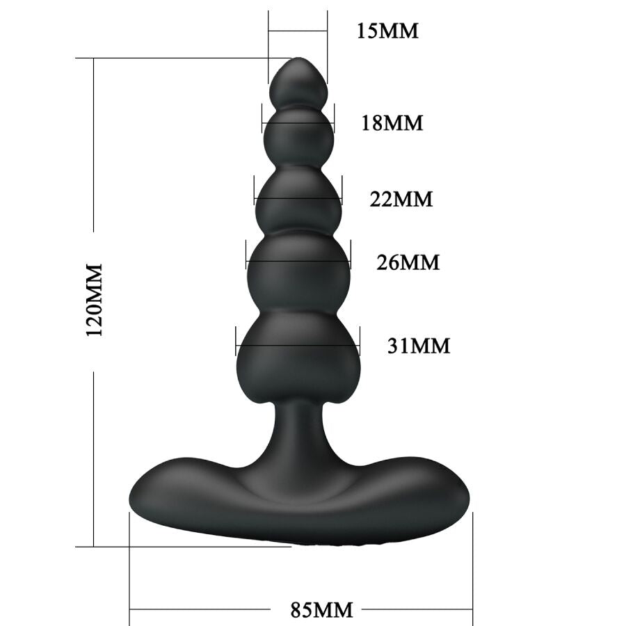 PRETTY LOVE - CORBAN ANAL VIBRATOR 10 VIBRATIONS BLACK - 4