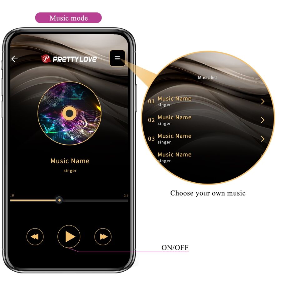 PRETTY LOVE - LEVIATHAN APP CONTROLLED VIBRATOR PURPLE - 6