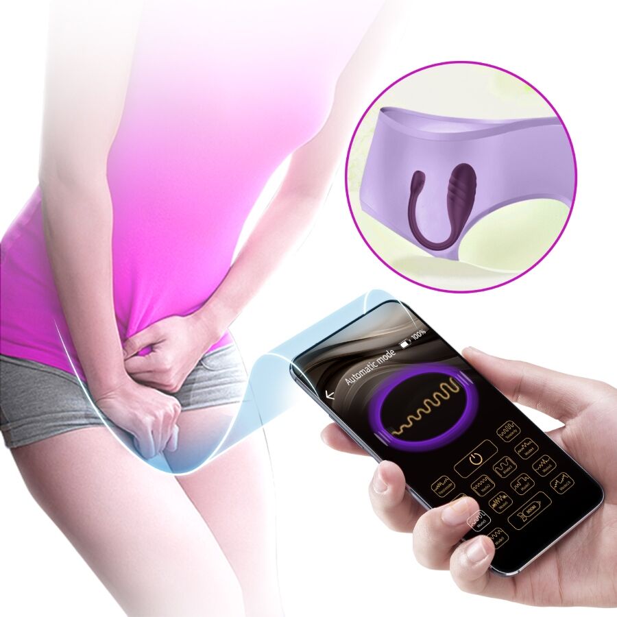 PRETTY LOVE - LEVIATHAN APP CONTROLLED VIBRATOR PURPLE - 12