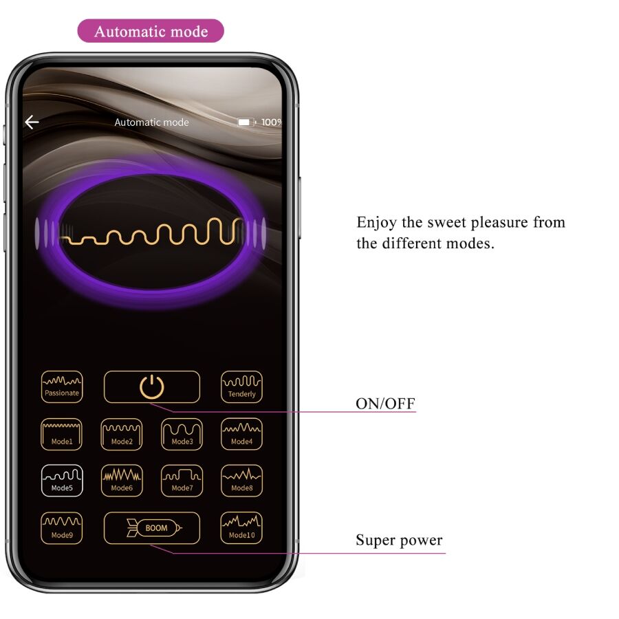 PRETTY LOVE - LEVIATHAN APP CONTROLLED VIBRATOR PURPLE - 14
