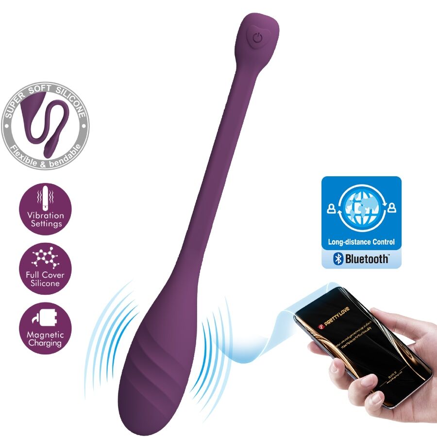 PRETTY LOVE - LEVIATHAN APP CONTROLLED VIBRATOR PURPLE - 19