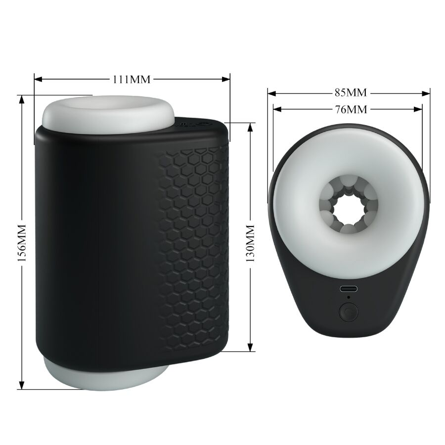 PRETTY LOVE - DJ GIRL MALE MASTURBATOR WITH VIBRATION 5 SETTINGS NEGRO - 1