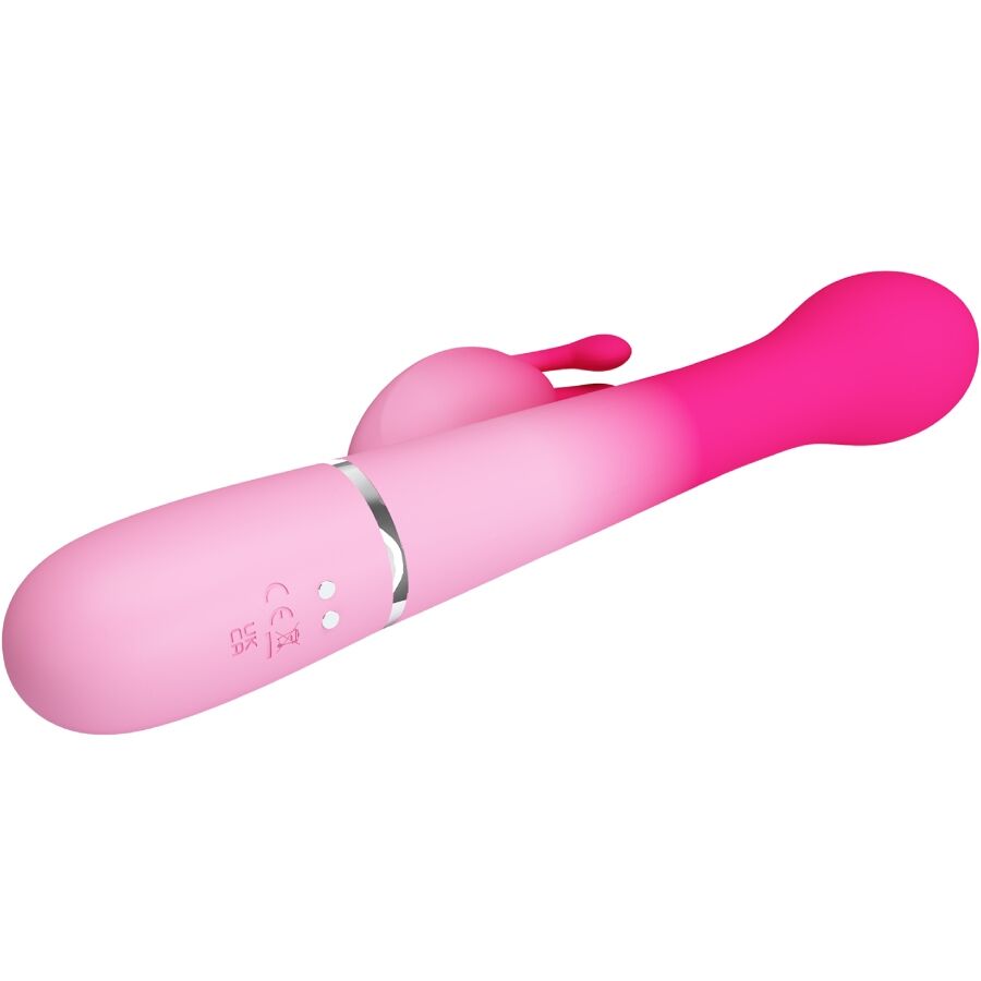 PRETTY LOVE - DEJON 3 IN 1 MULTIFUNCTION RABBIT VIBRATOR PINK - 10