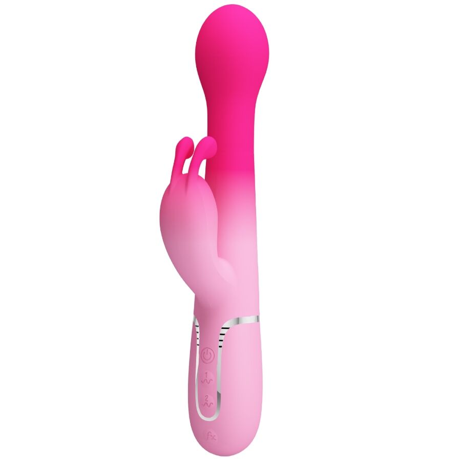 PRETTY LOVE - DEJON 3 IN 1 MULTIFUNCTION RABBIT VIBRATOR PINK - 5