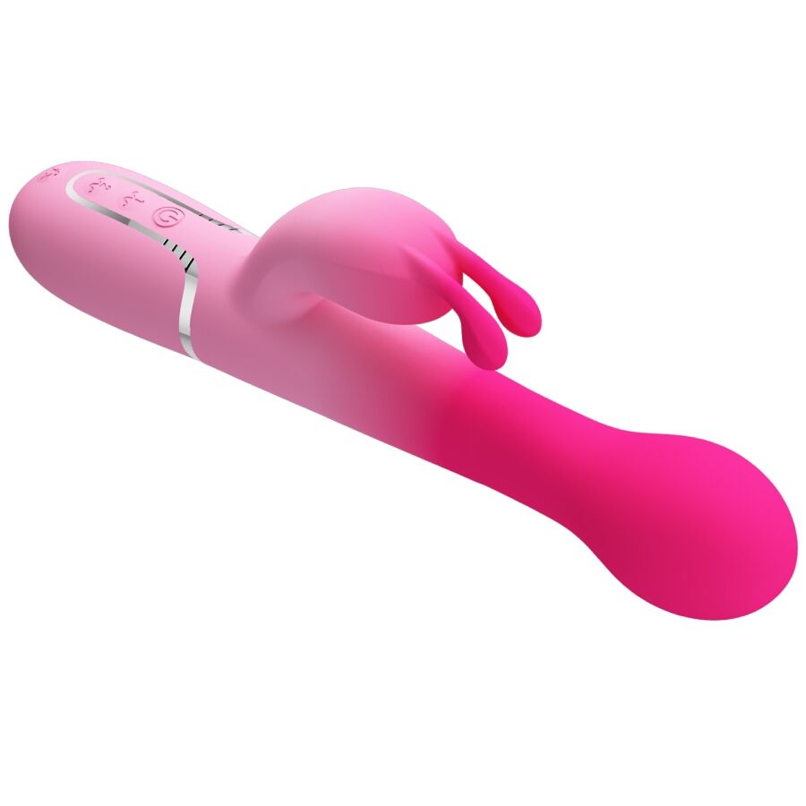 PRETTY LOVE - DEJON 3 IN 1 MULTIFUNCTION RABBIT VIBRATOR PINK - 6