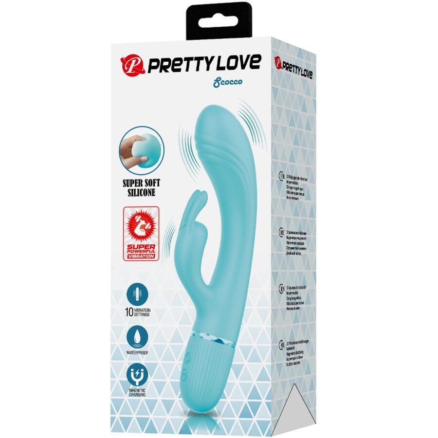 PRETTY LOVE - SCOCCO VIBRATOR RABBIT TURQUOISE - 6