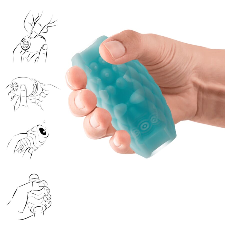 PRETTY LOVE - ATHENA EROS SILICONE MALE MASTURBATOR SKY BLUE - 3