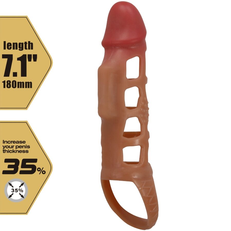 PRETTY LOVE - PRESTON VIBRATING PENIS SLEEVE 18 CM - 7