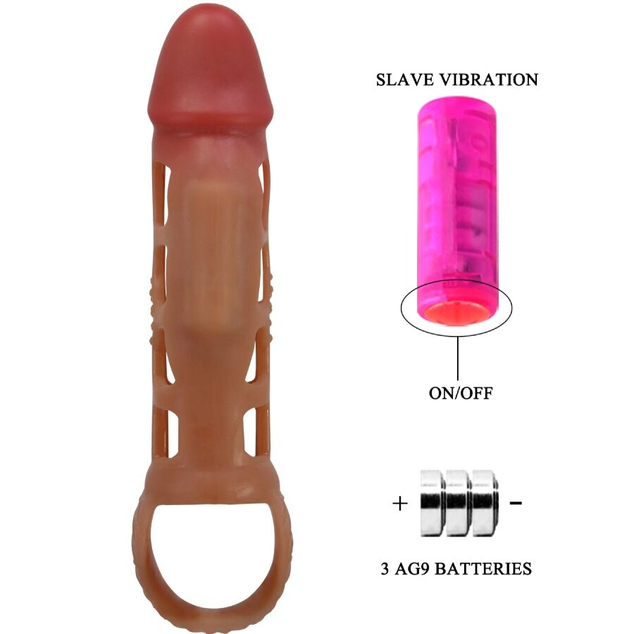 PRETTY LOVE - PRESTON VIBRATING PENIS SLEEVE 18 CM - 8