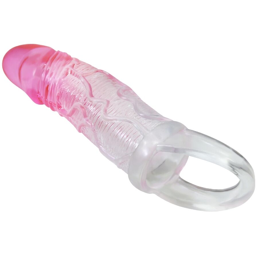 PRETTY LOVE - ODES REALISTIC 2 CM ENLARGEMENT SHEATH FOR PENIS PINK - 2
