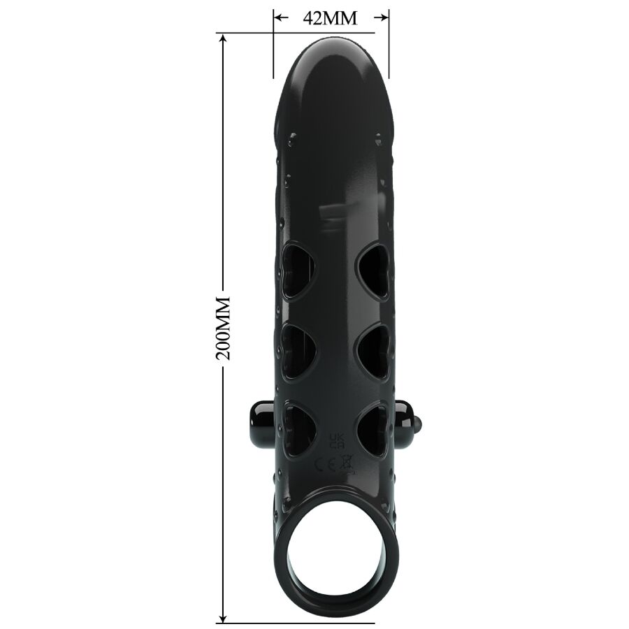 ROMANCE - VIBRATING PENIS SLEEVE BLACK - 5