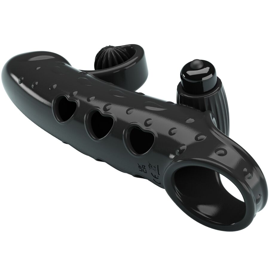 ROMANCE - VIBRATING PENIS SLEEVE BLACK - 7