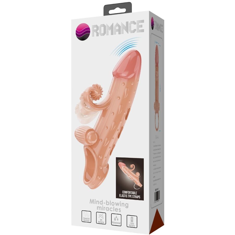 ROMANCE - VIBRATING PENIS SLEEVE NATURAL - 8