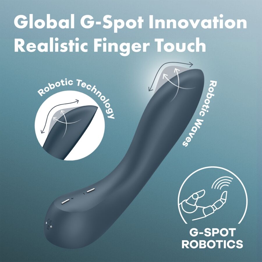 SATISFYER - G-SPOT WAVE 4 12 VIBRATIONS PROGRAM VIBRATOR DARK GREY - 3