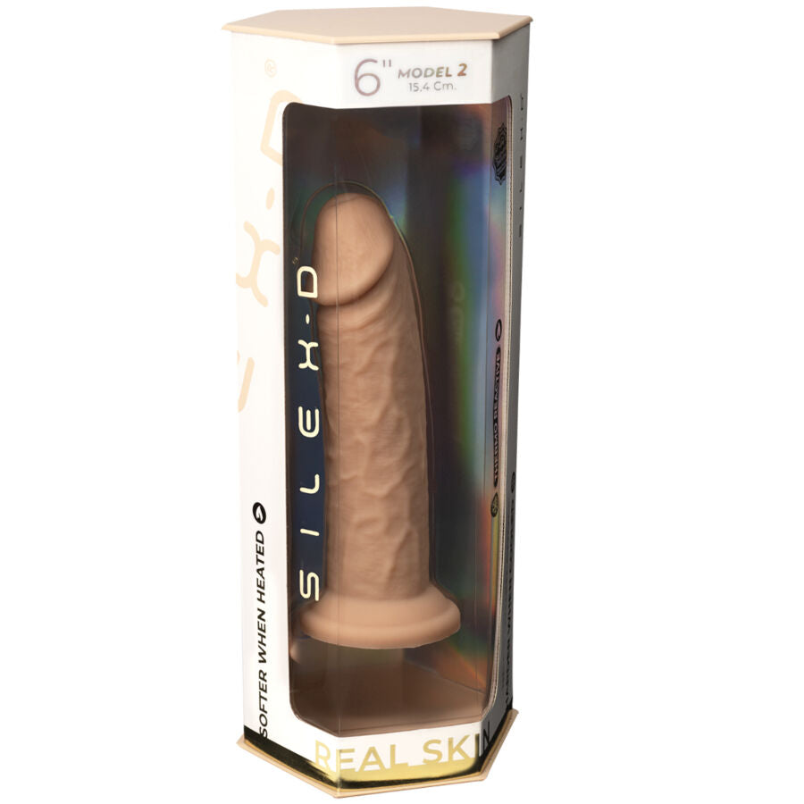 SILEXD - MODELLO PENE REALISTICO 2 SILICONE TERMOREATTIVO PREMIUM 15,4 CM