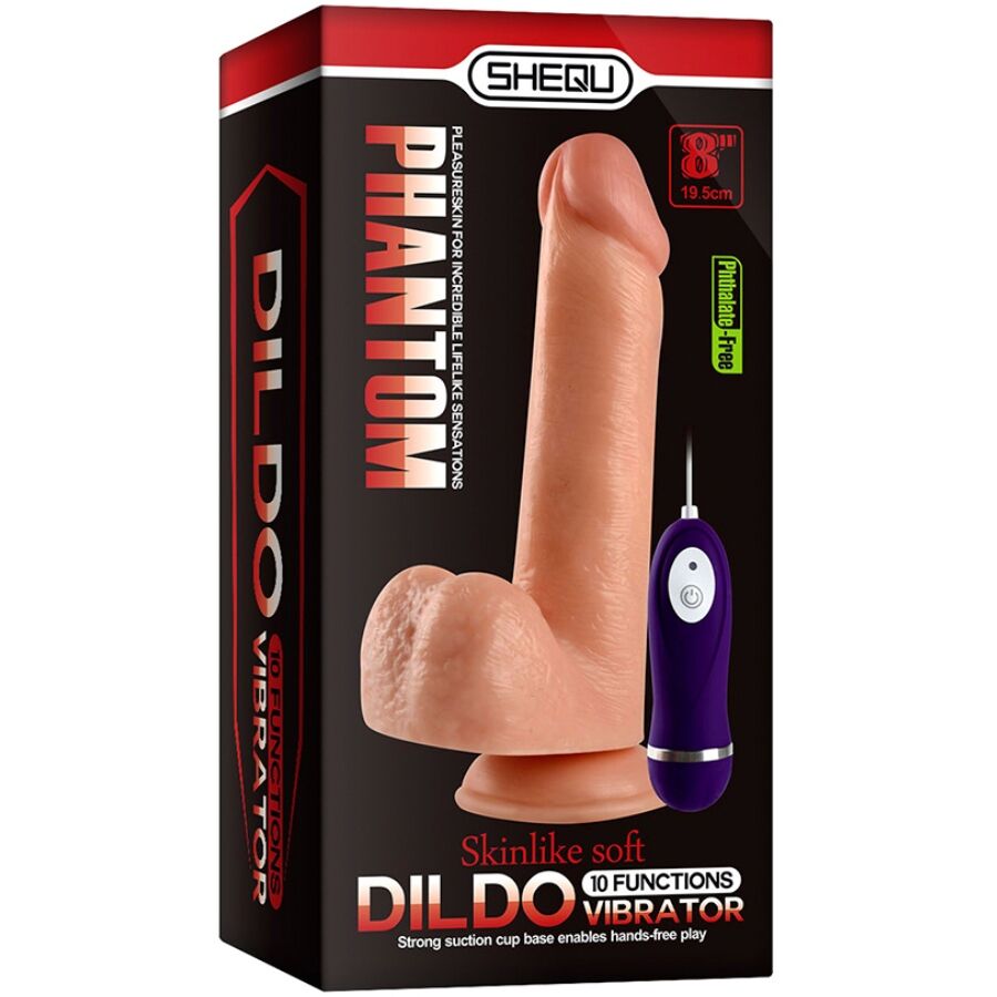 SHEQU - DILDO VIBRANTE PHANTOM CON TELECOMANDO 20 CM