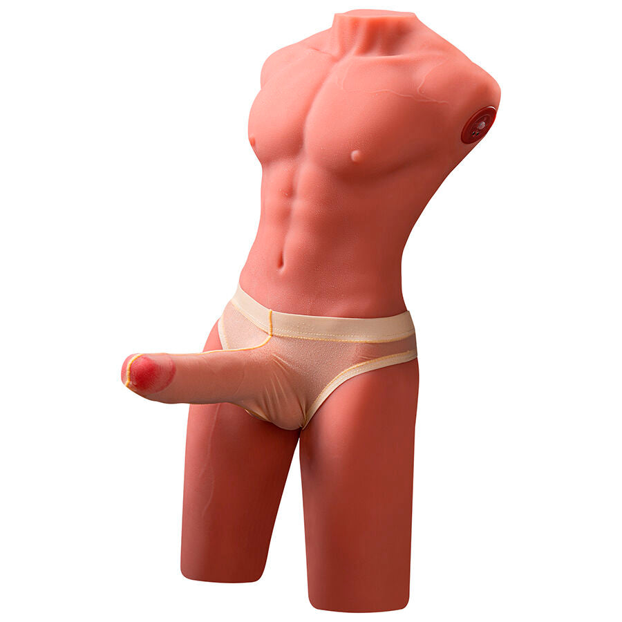 XISE - JASON HALF BODY REALISTIC MALE TORSO WITH THRUST AND VIBRATION 55 CM