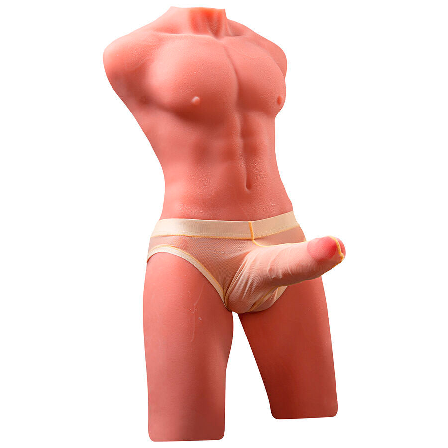 XISE - JASON HALF BODY REALISTIC MALE TORSO WITH THRUST AND VIBRATION 55 CM