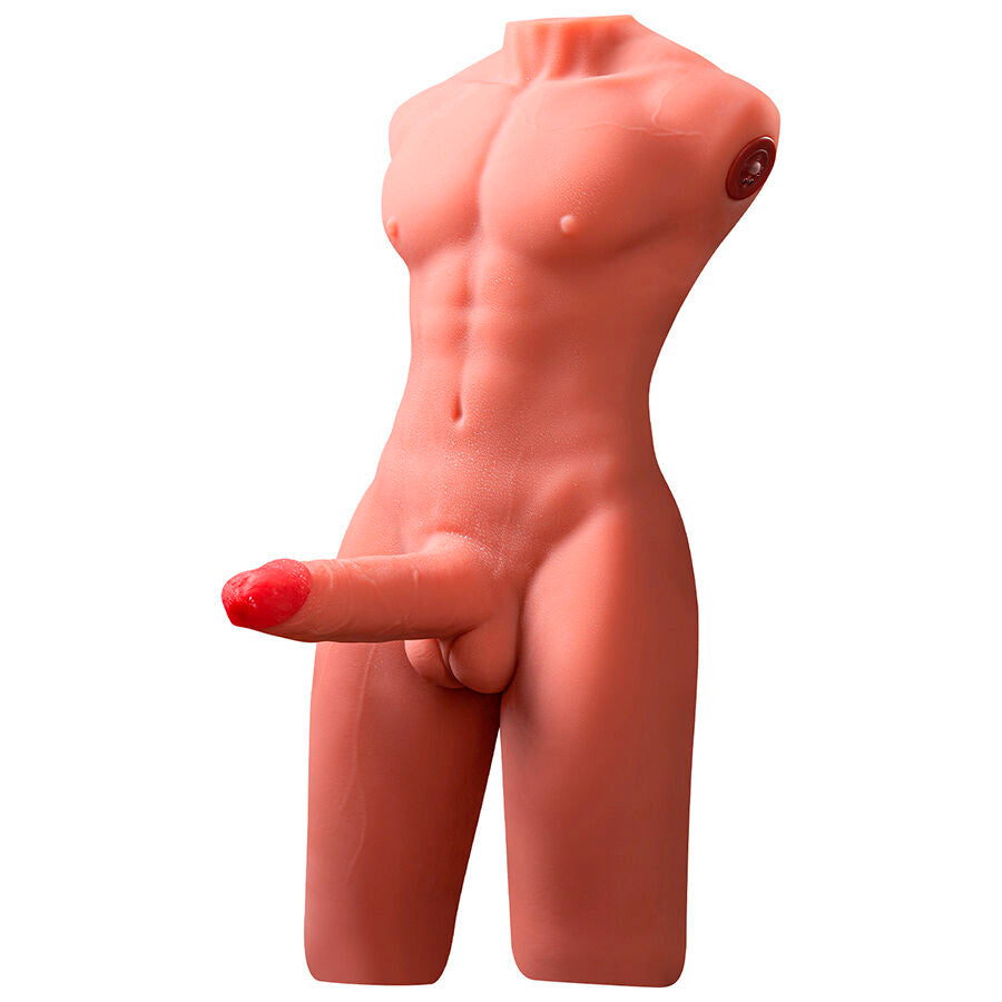 XISE - JASON HALF BODY REALISTIC MALE TORSO WITH THRUST AND VIBRATION 55 CM