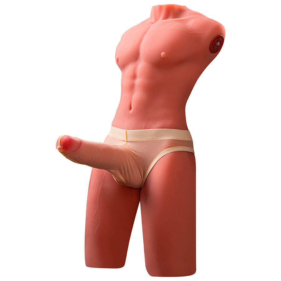 XISE - JASON HALF BODY REALISTIC MALE TORSO WITH THRUST AND VIBRATION 55 CM