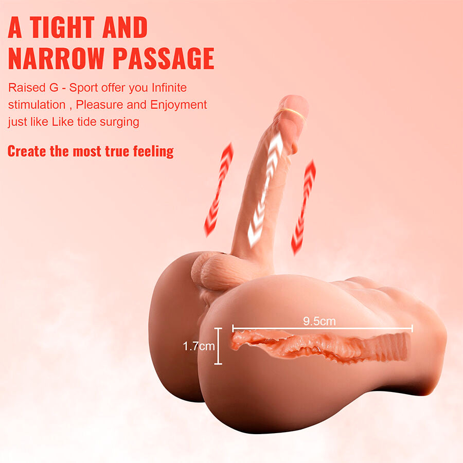 XISE - BERTLETT DILDO ASS REALISTICO DILDO E ANO MASTURBATORE POSIZIONE FRONTALE CON SPINTA 18 CM