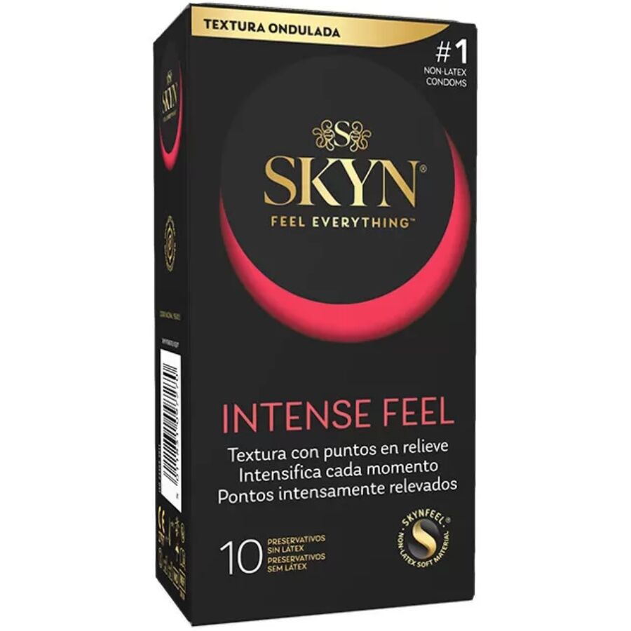 SKYN - TEXTURED INTENSE FEEL CONDOM WITH WAVY DESIGN 10 UNITS