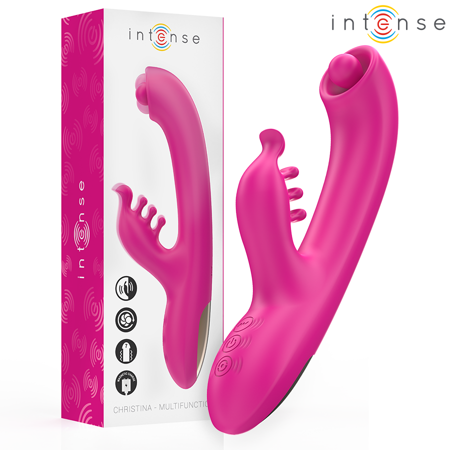 INTENSE - CHRISTINA MULTIFUNCTIONAL RABBIT VIBRATOR 22.5 CM PINK