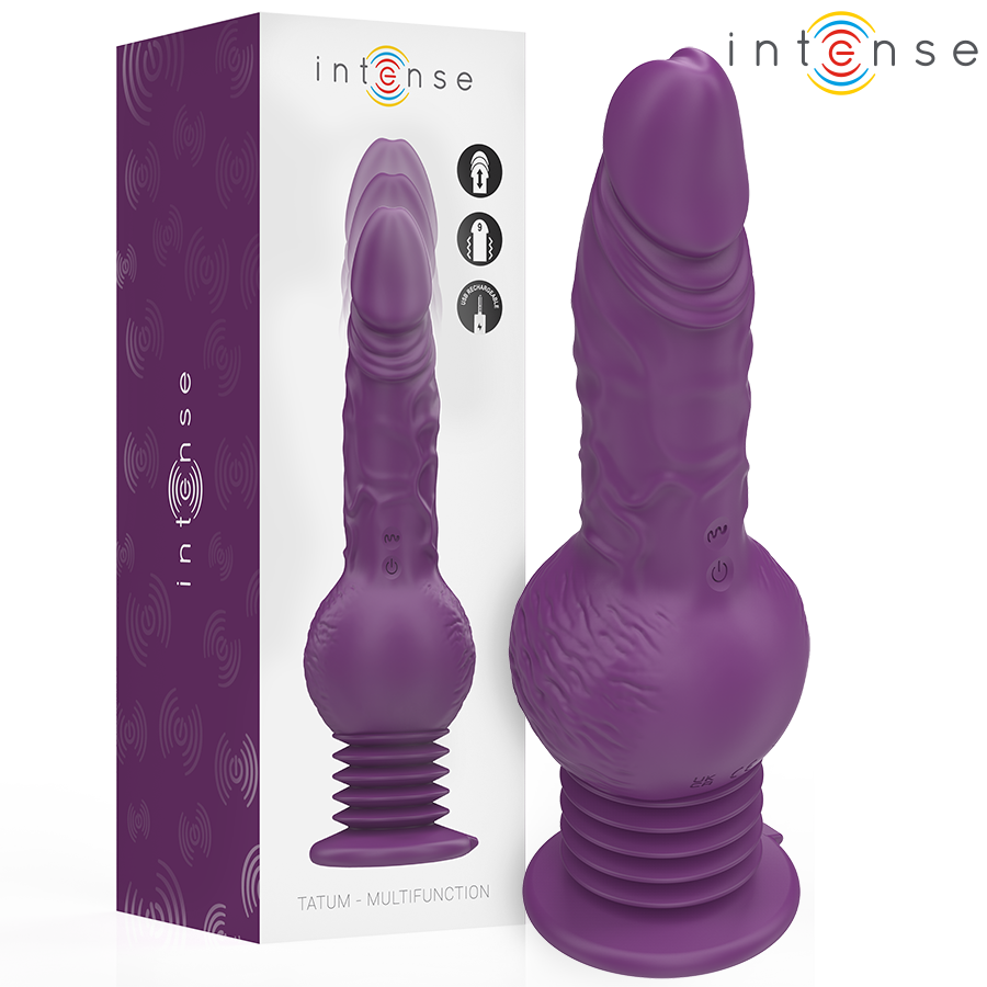 INTENSE - TATUM MULTIFUNCTIONAL VIBRATOR WITH UP AND DOWN VIBRATION 24 CM PURPLE