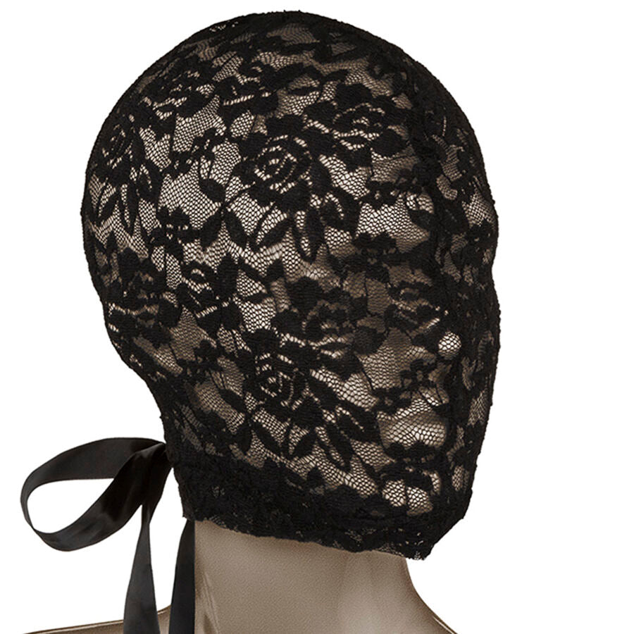 CALEXOTICS - SCANDAL BLACK LACE BALACLAVA WITH BOW