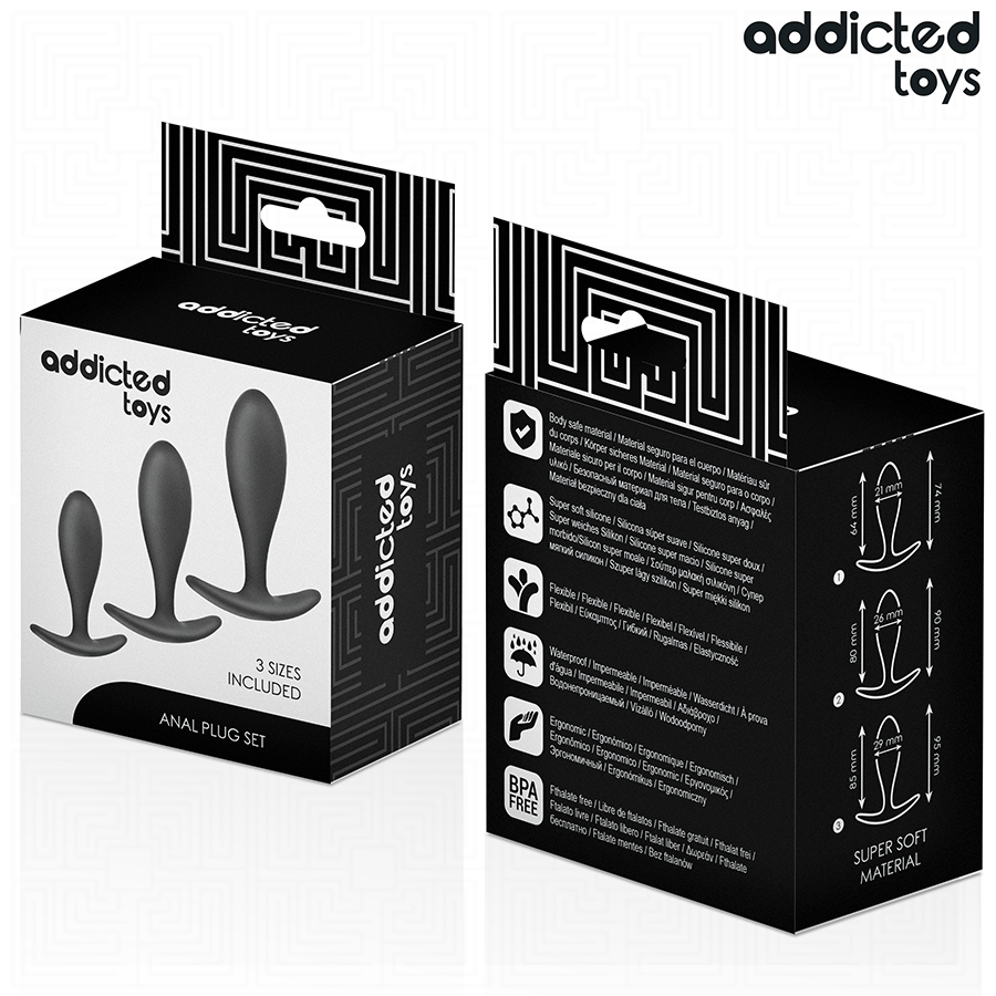 ADDICTED TOYS - SET OF 3 BUTT PLUGS MODEL 2