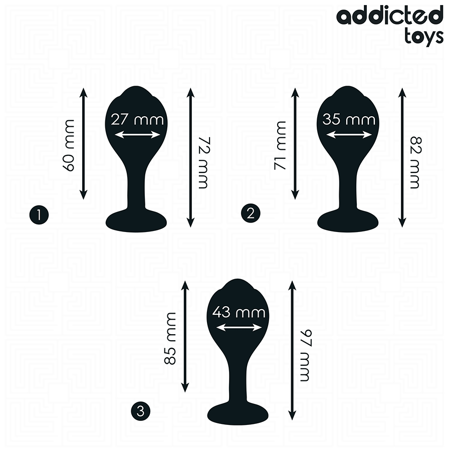 ADDICTED TOYS - SET OF 3 JEWEL BUTT PLUGS