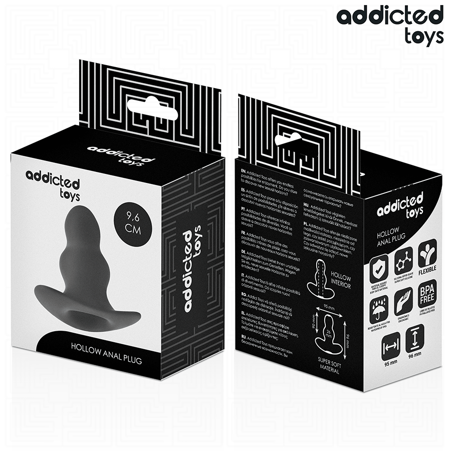 ADDICTED TOYS - HOLLOW ANAL PLUG SIZE M 9.6 CM